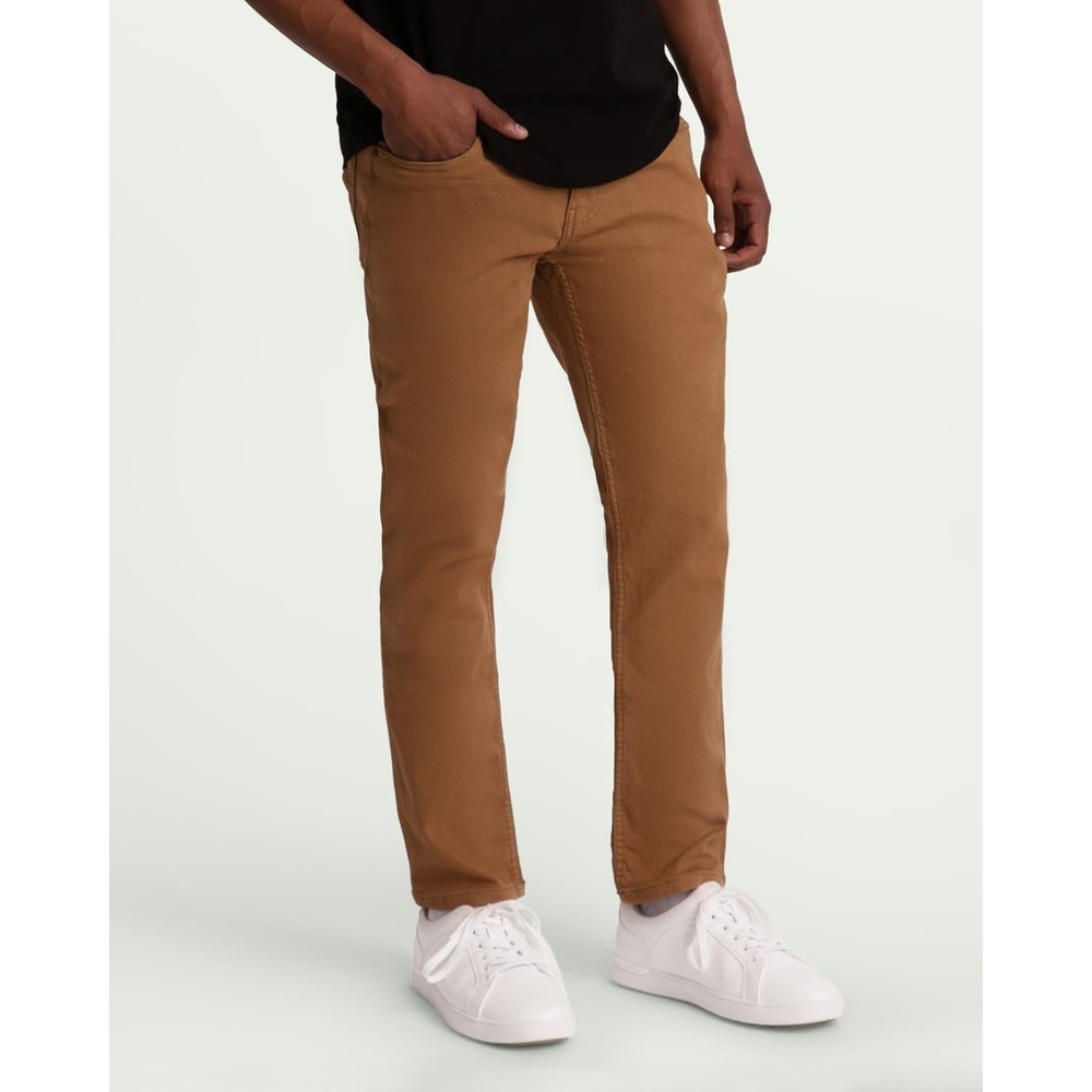 The Perfect Jean NYC Denkhaki Mens 36X32 Brown Athletic Fit Stretch Denim Casual